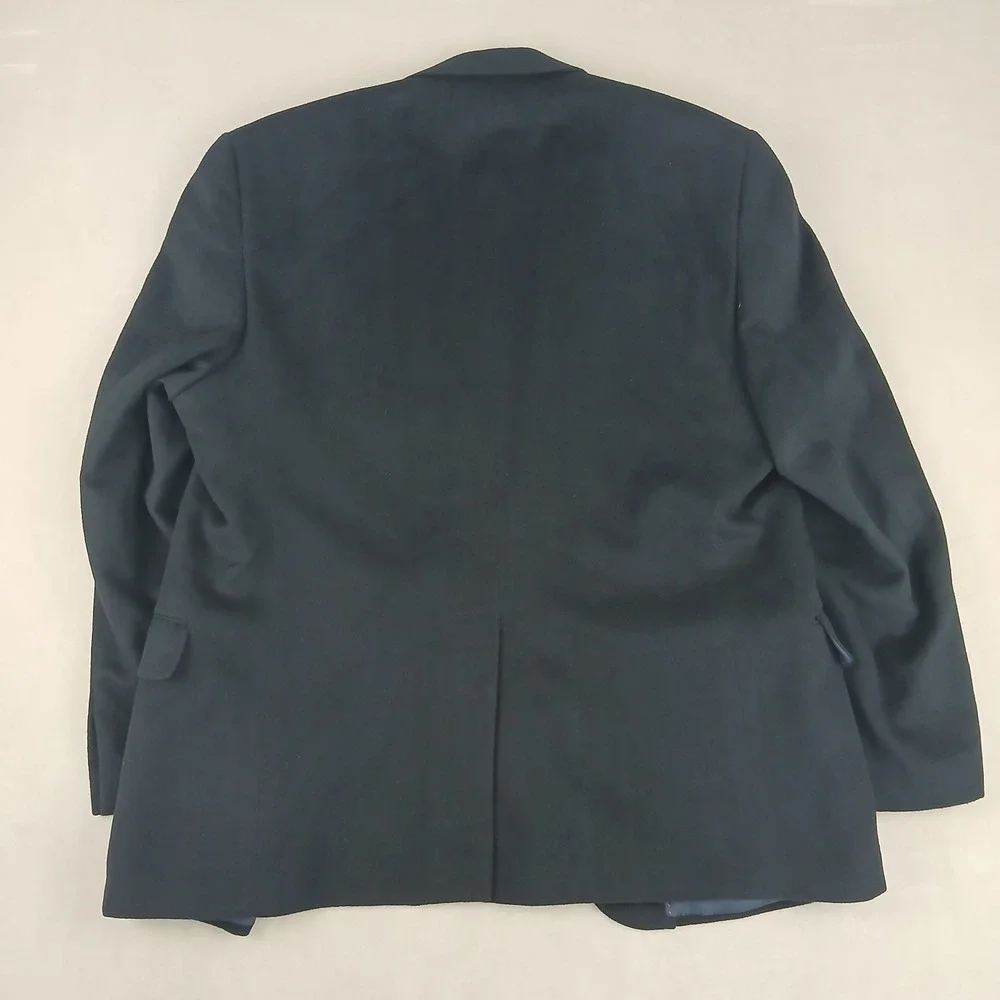 Andrew Fezza 42S Mens Blazer Jacket Wool Silk Cashmere Black 22x31 44S
